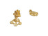 Pelotta rielaborata, asymmetrical gold earrings