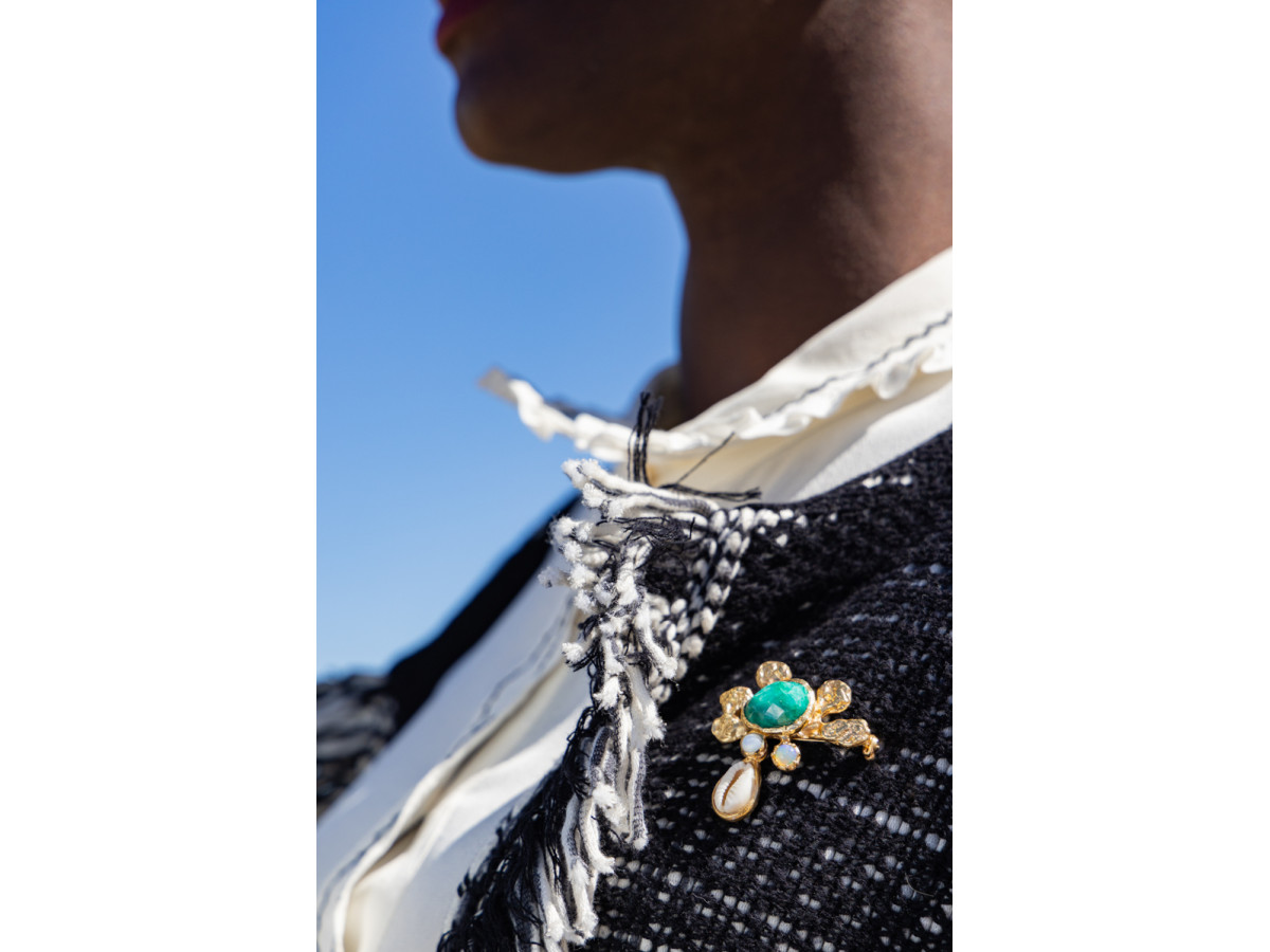 【グリーン（30）】【Maryam Nassir Zadeh】POSEIDON BROOCH