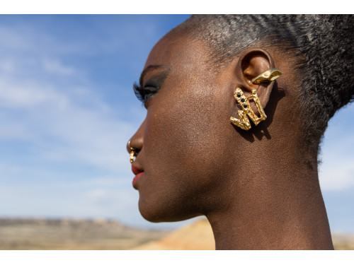 Boucles d'oreilles asymétriques Tonnerre