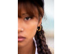 Di Loro, asymmetrical gold earrings