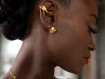 Bianco, asymmetrical earrings