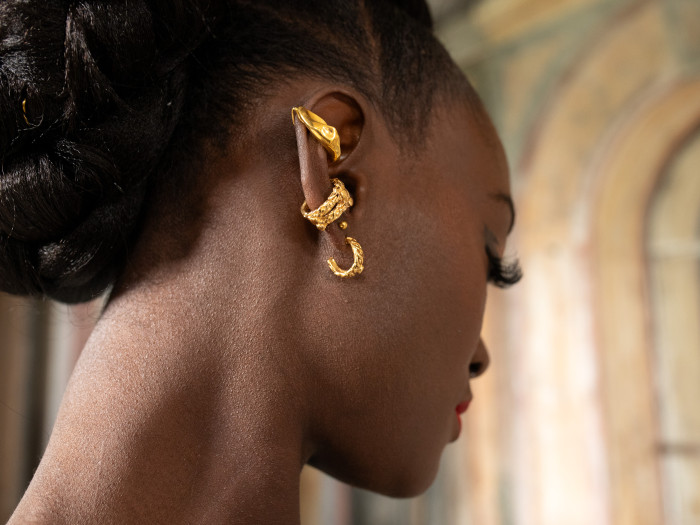 Barocco, gold ear cuffs