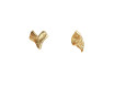 Fogli, asymmetrical gold earrings