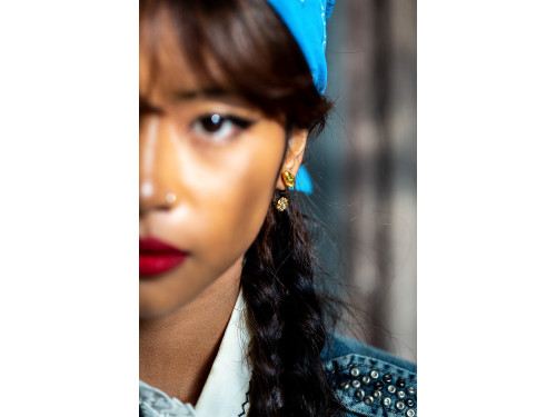 Cristallo Perso, asymmetrical earrings