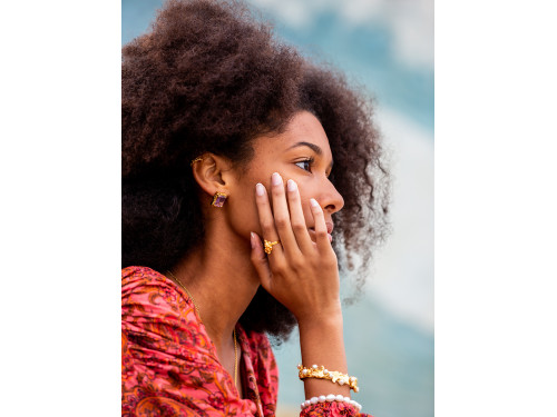 Boucles d'oreilles asymétriques La dolcezza viola