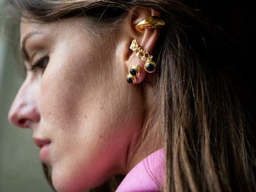 Boucle d’oreille Black Ball