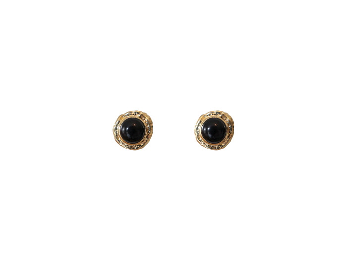 Boucle d’oreille Big Black Ball