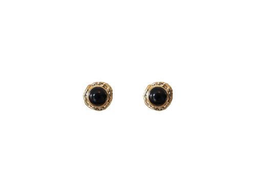 Big Black Ball Earring