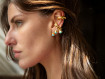 Blue Ball Earring