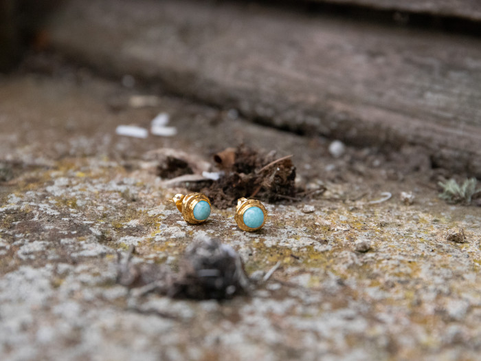 Boucle d’oreille Blue Ball