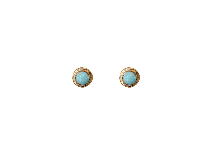 Blue Ball Earring