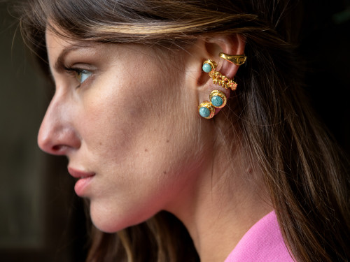 Boucle d’oreille Big Blue Ball