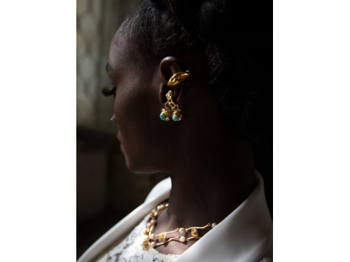 Boucle d’oreille Big Blue Ball