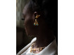Big Blue Ball Earring