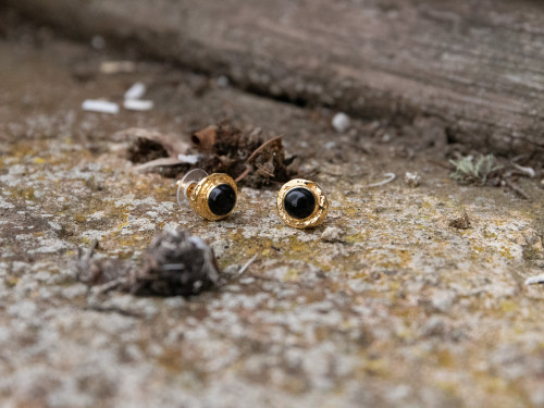 Boucle d’oreille Big Black Ball