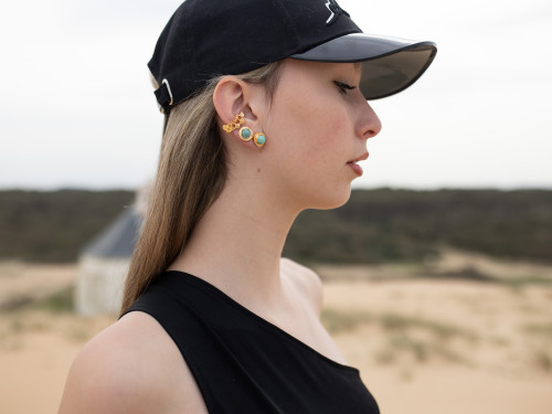 Boucle d’oreille Big Blue Ball