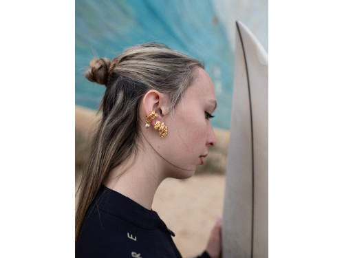 Barocco Perla, gold ear cuff