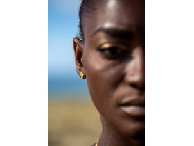 Punk Rock Borghese, asymmetrical earrings : Gold plated
