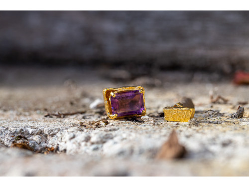 Boucles d'oreilles asymétriques La dolcezza viola