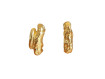 Menhir, asymmetrical gold earrings