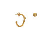 Di Loro, asymmetrical gold earrings