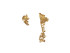 ASYMMETRIC EARRINGS FOGLIA DORO