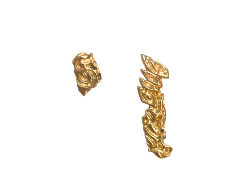 ASYMMETRICAL ROCCIA CHECADE EARRINGS